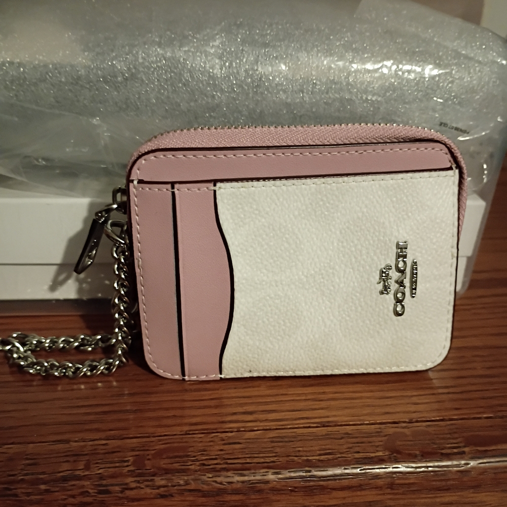 Coach Pink and White Women's Wallet